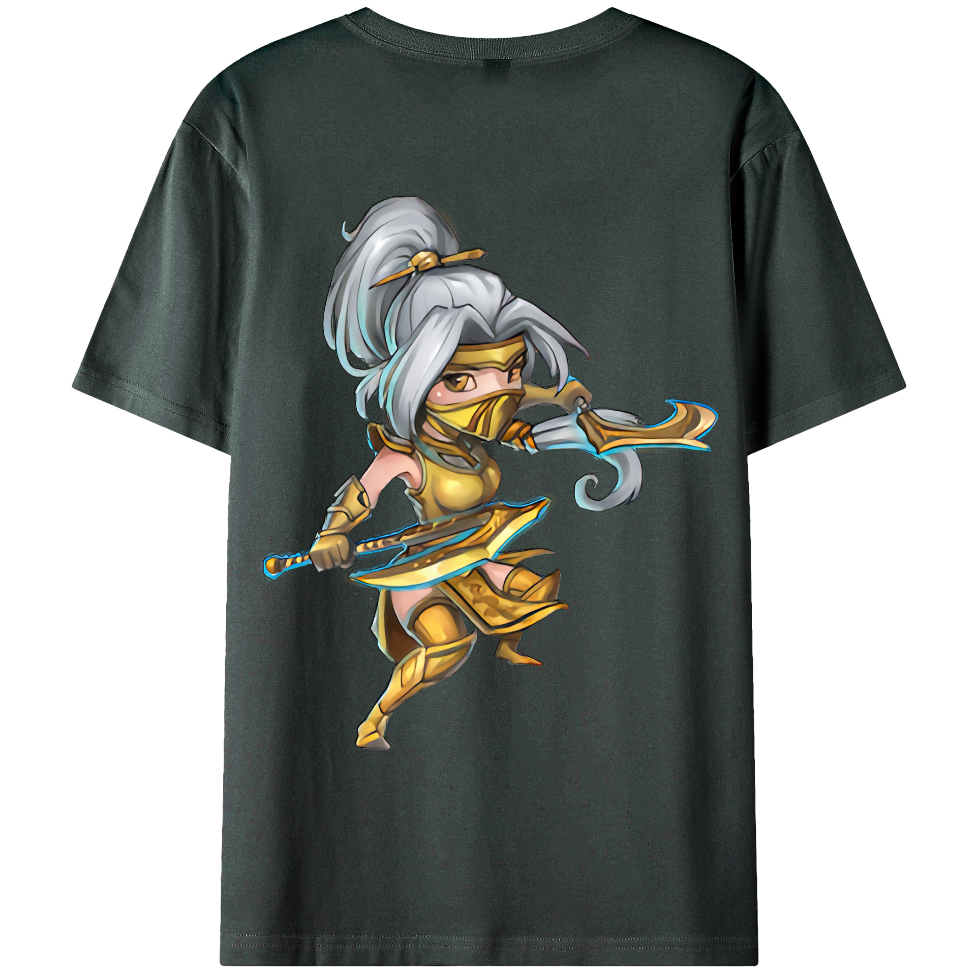 （画像用） リーグ・オブ・レジェンド League of Legends LOL 綿100％ メンズ半袖Tシャツ（バックプリント） 通気性
